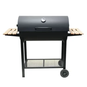 Homez charcoal grill with two side tables, 125.5*53*103cm
