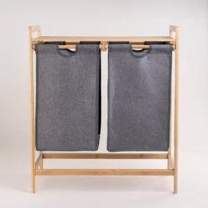 Bamboo Double Laundry Basket