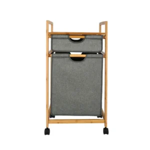 Bamboo storage basket cart 48*32*110 cm