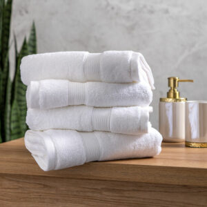 Boutique Blanche White 4 Piece Ultra Soft Hand Towel Set 50*100 Cm