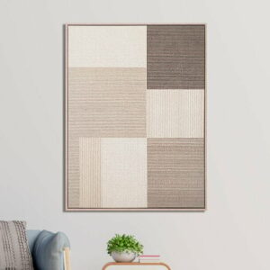 Homez square design canvas wall art in a wooden frame 76* 100*4.5cm